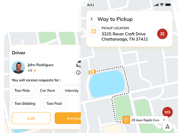 Uber Clone App driver app with earnings dashboard and demand heat map